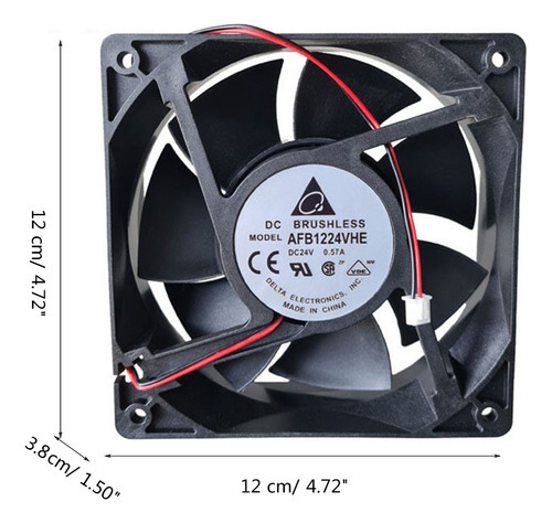 Dc24v 0.57a 12cm 12038 120x120x38mm Refrigeração Por Inverso - Imagem 5
