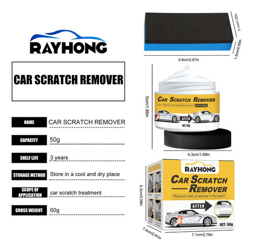 Removedor De Arranhões Automotivo Pasta De Reparo De Arranhõ - Imagem 6
