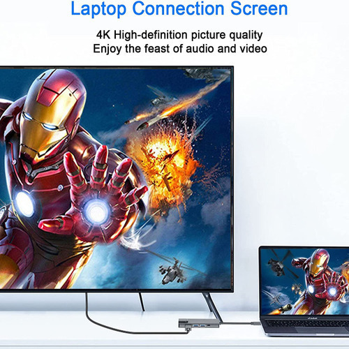 A Adaptador De Hub Tipo C 5 Em 1 Hdmi E Porta Usb Para Mac - Imagem 2