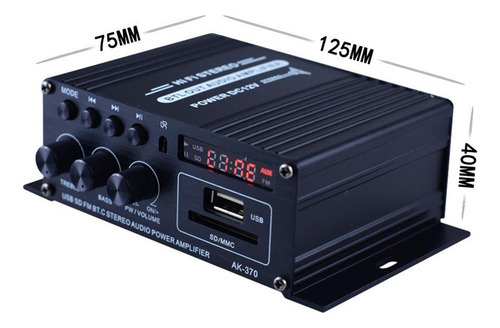 Mini Amplificador De Áudio Bluetooth 12v Fm Usb - Imagem 5