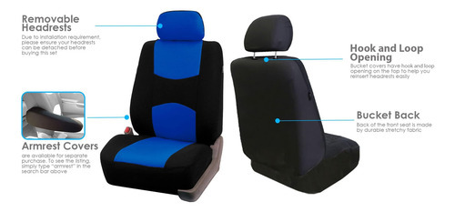 Fh Grupo Automotivo Tampas De Assento Plana De Pano Plano Co - Imagem 6