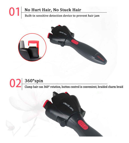 Trançador De Cabelo Automático, Máquina Elétrica De Trança D - Imagem 4