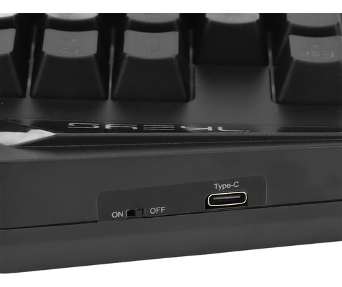 Teclado Para Jogos Com Uma Mão 2.4g Wireless Rgb Lighting Ab - Imagem 6