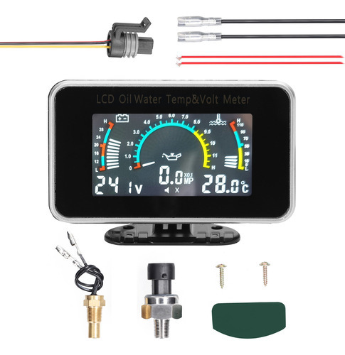 Instrumento Automotivo Lcd Car Temperature Truck 3 Em 1 Medi - Imagem 3