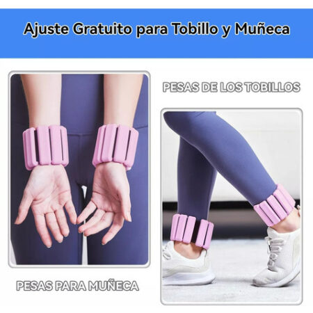 Pesos De Pulso E Tornozelo (1lb), Pulseiras De Silicone - Imagem 23