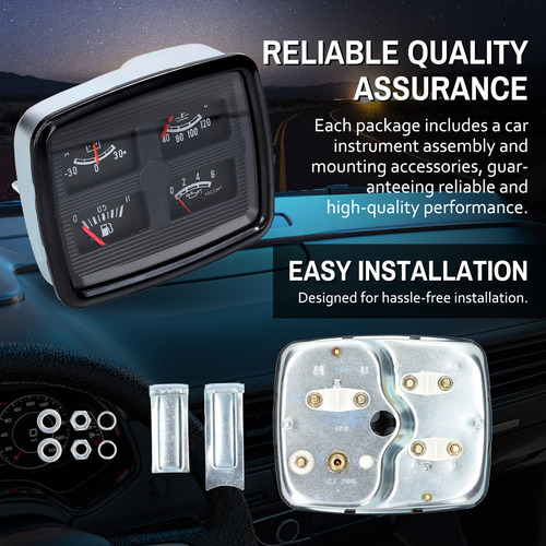 Instrumento Automotivo 4 Em 1: Combustível, Óleo, Temperatur - Imagem 9