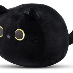 Brinquedo Do Luxuoso Do Gato Preto De 30cm, Travesseiro Maci