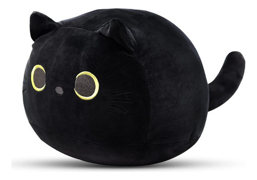 Brinquedo Do Luxuoso Do Gato Preto De 30cm, Travesseiro Maci