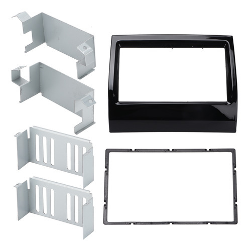 Radio Fascia Frame 2din Car Stereo Glossy Black Navigation - Imagem 7