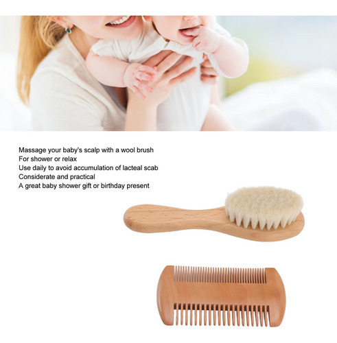Y Escova De Cabelo Para Recém-nascidos Conjunto De Pente E - Imagem 7