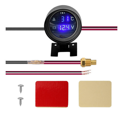 Medidor De Temperatura Digital Automotivo +voltímetro - Imagem 3