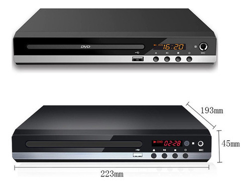 Dvd Player Multimídia Função E Karaokê 220v - Imagem 8