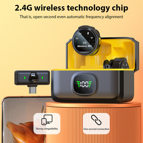 Microfone De Lapela Móvel Para Reprodução E Transmissão Ao V - Imagem 4