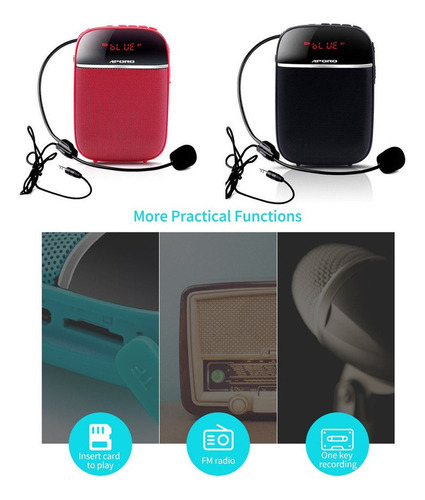 Aporo - Amplificador De Voz Para Professores Com Microfone - Imagem 6