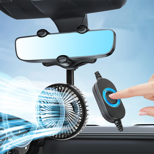Ventilador De Espelho Retrovisor Automotivo Usb Ventilador A - Imagem 7
