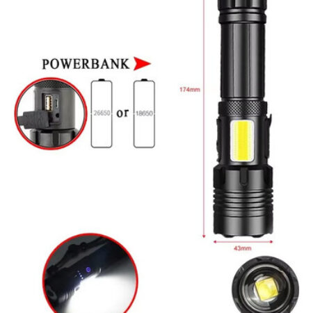 Lanterna De Banco De Energia Led Poderosa Xhp70 De Alto Bril - Imagem 4