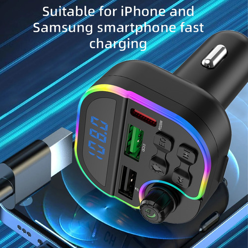 Transmissor Fm Hd Bluetooth 5.0, Rádio Automotivo Viva-voz M - Imagem 6