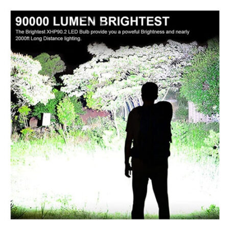 Lanternas Táticas Recarregáveis 90000 Lumens Lanterna - Imagem 2