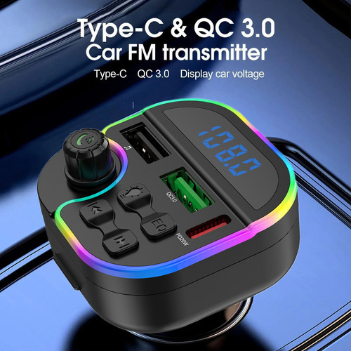 Transmissor Fm Hd Bluetooth 5.0, Rádio Automotivo Viva-voz M - Imagem 8