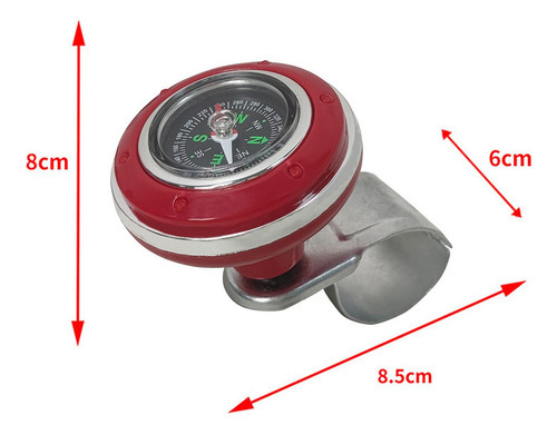 Bola De Assistência Para Volante Automotivo Vermelho - Imagem 2