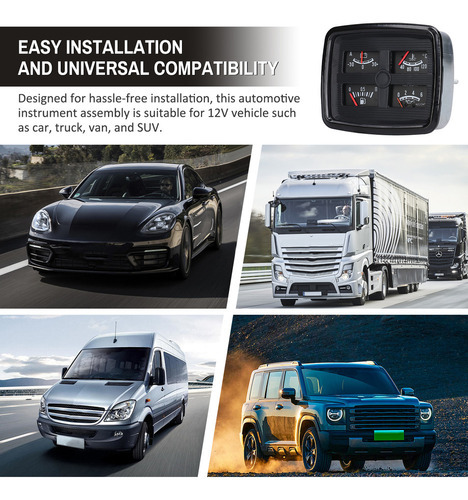 Instrumento Automotivo Multifuncional 4 Em 1: Combustível, Ó - Imagem 8