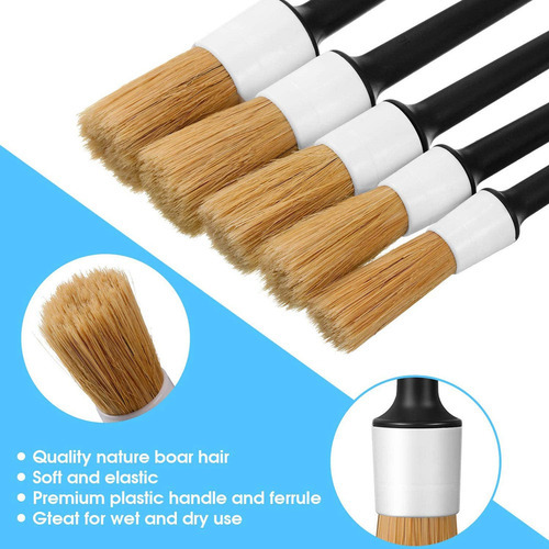 10x Premium Auto Detailing Brush Kits Motor De Roda Escova - Imagem 8