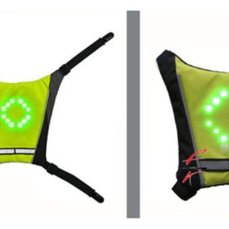 Colete Mochila Ciclismo Led Sinalização Bicicleta Seta Cor - Imagem 3