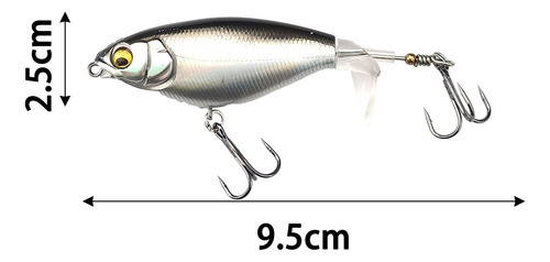Topwater Iscas De Pesca Superior Água Baixo Isca Argent - Imagem 2