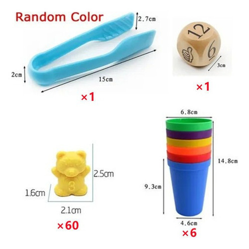 W Stacking Cup Counting Bear Toys Brinquedos Educativos - Imagem 4