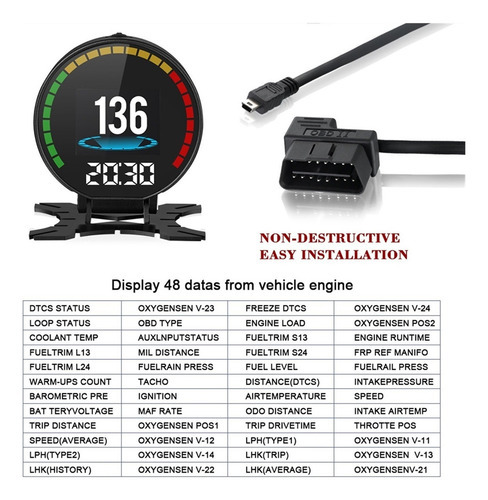 Marcador De Temperatura Automotivo + Voltímetro + Cronômetro - Imagem 4