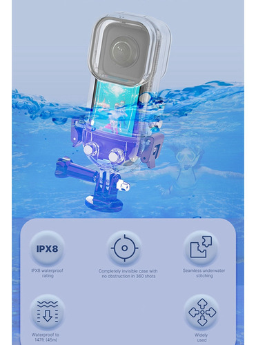 H Para Insta 360 X3, Estojo Impermeável, Acessórios De - Imagem 3