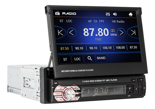 Rádio Automotivo Retrátil Automático De 1 Din De 7