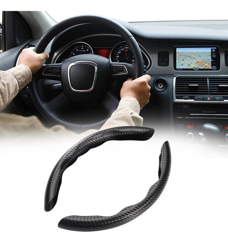 Cobertura De Volante De Carro Automotivo Segmentada Em Preto - Imagem 7
