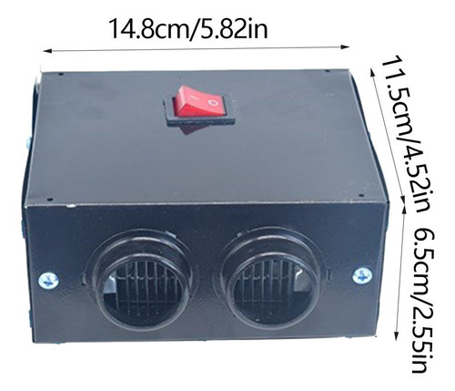 Aquecedor Elétrico Automotivo De Dois Furos X High Power Hea - Imagem 3