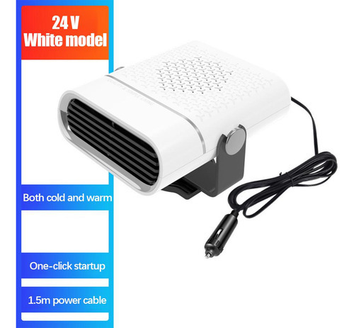 Aquecedor De Carro Automotivo Descongela 24 V Branco - Imagem 3