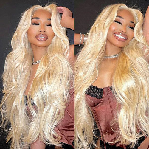 V Glueless #613 Peruca Loira Body Wave Beginner Friend - Imagem 2