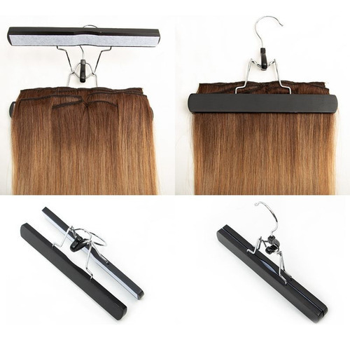 2 Peças De Bolsa E Clipe, Peruca De Cabelo, Extensão, Cabide - Imagem 4