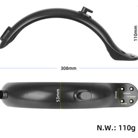Scooter Baffle 8.5 Guarda-lamas Traseiro De 4 Furos, Abas, P - Imagem 6