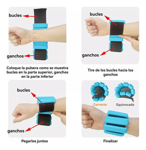 Pesos De Pulso E Tornozelo (1lb), Pulseiras De Silicone - Imagem 4