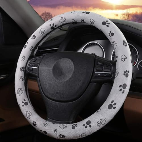 Capa De Volante De Carro Automotivo Com Estampa De Pata Fof - Imagem 3