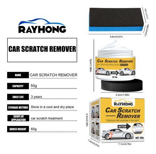 Removedor De Arranhões Automotivo Pasta De Reparo De Arranhõ - Imagem 6