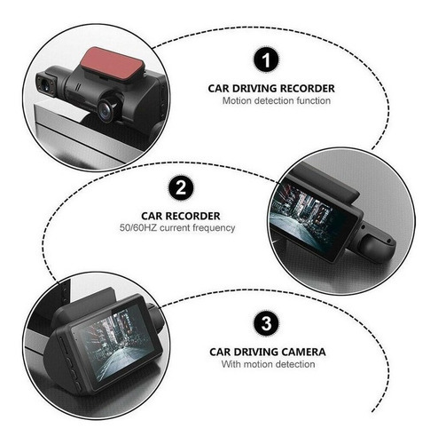 Câmera Dvr Para Veículos Automotivos Com Lente Dupla Uber/ta - Imagem 10