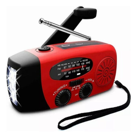 Rádio Iluminado Movido A Energia Solar Com Manivela - Imagem 7