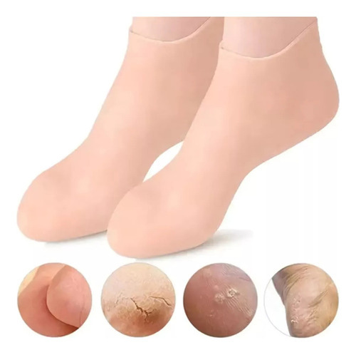 6 Meias Silicone Anti Crack E Hidratantes Para Pés Saudáveis - Imagem 2