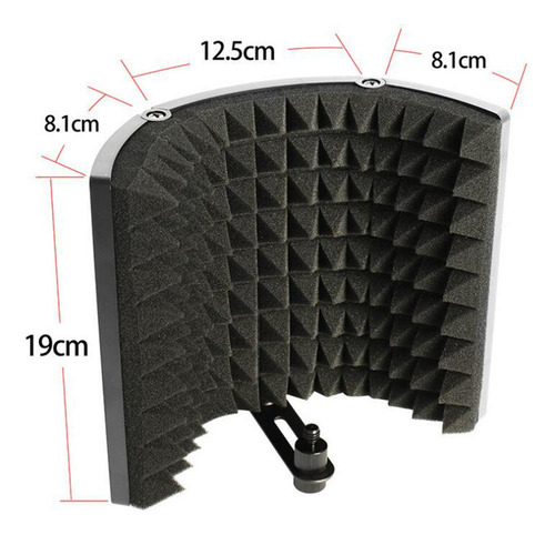 De Isolamento De Microfone De Gravação Com Suporte De - Imagem 12