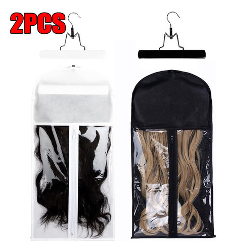 2 Peças De Bolsa E Clipe, Peruca De Cabelo, Extensão, Cabide - Imagem 11