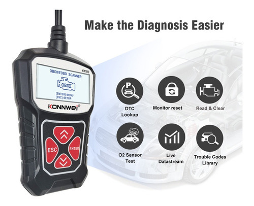 Konnwei Kw310 Universal Car Scanner Profissional Automotivo - Imagem 3