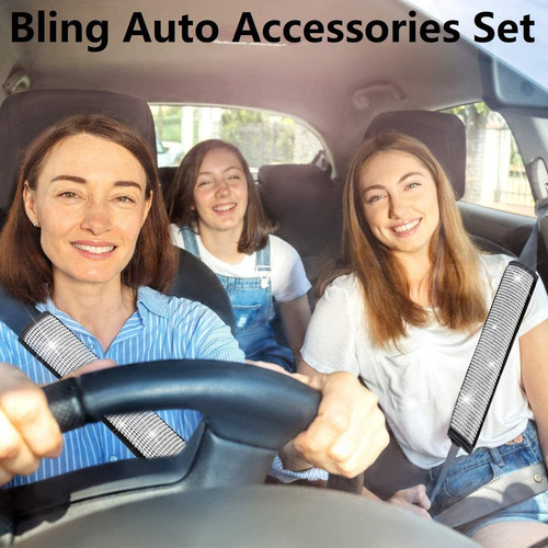 Acessórios De Carro Bling Para Mulheres Com Diamantes - Imagem 7