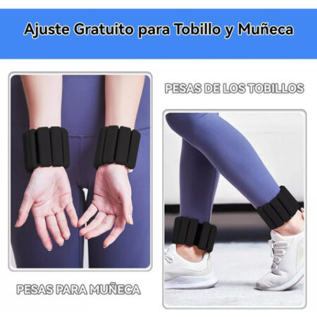 Pesos De Pulso E Tornozelo (1lb), Pulseiras De Silicone - Imagem 17