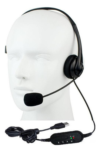Fone De Ouvido Usb Com Microfone Com Cancelamento De Ruído - Imagem 2